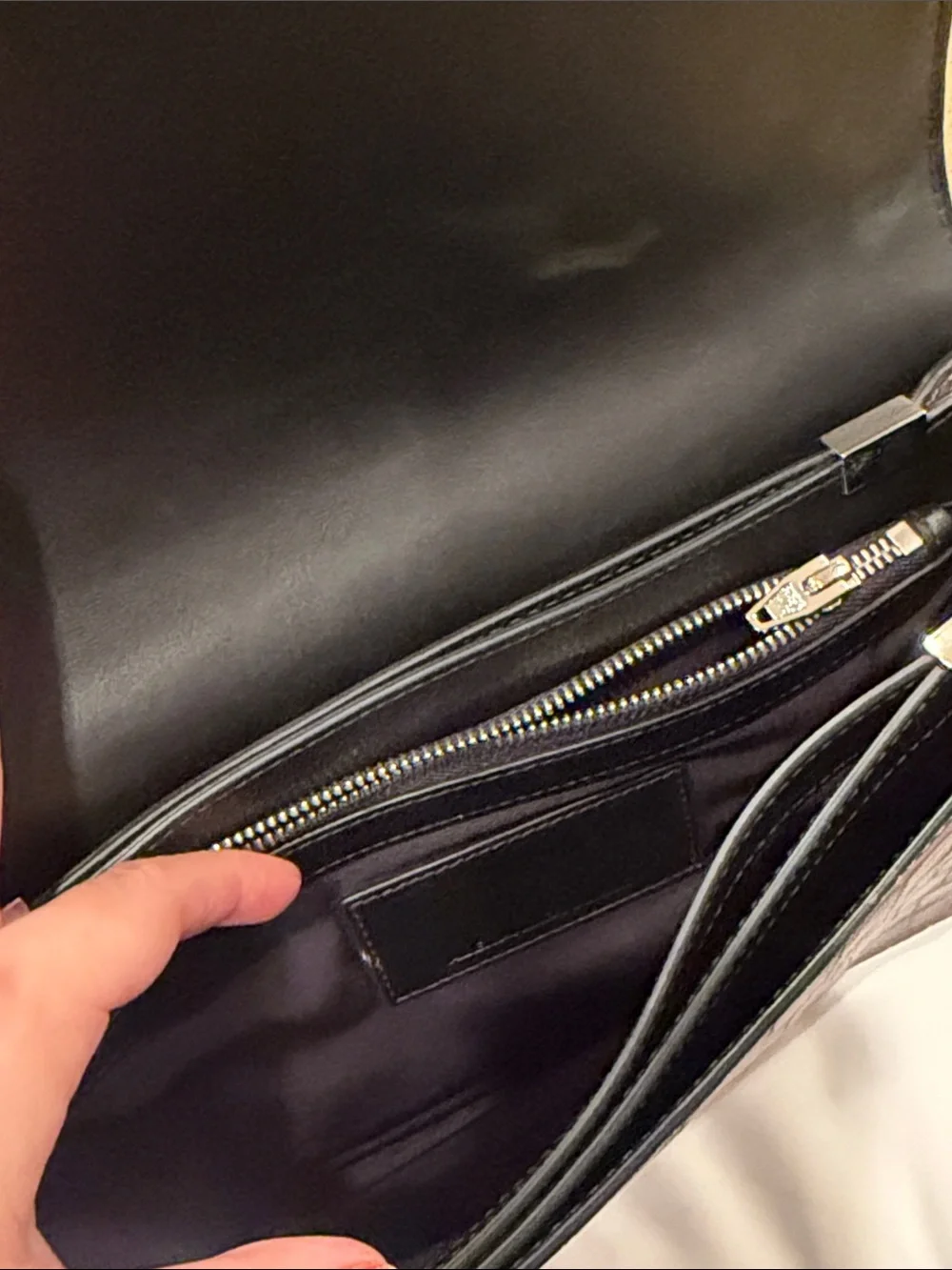 Alexander Wang women’s -Embossed Leather Envelope clutch in Taupe Gray